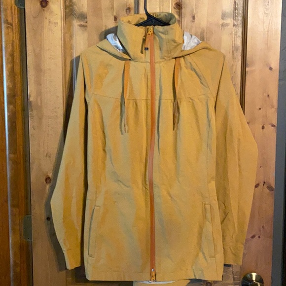 Prana Jackets & Coats Prana Eliza Lightweight Rain Jacket With Belt Tie And Hood Mustard M